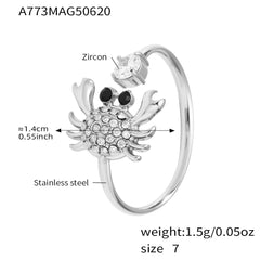Cubic Zirconia Motif Open Rings