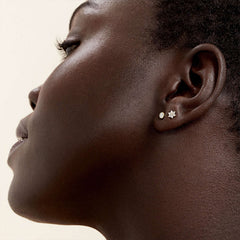 Nadine Pavé Floral Stud Earrings