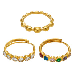 Beaded Band or Cubic Zirconia Ring