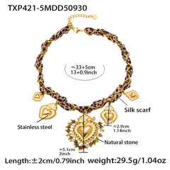 Scarf-Tie Multi-Charm Jewelry Designs
