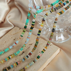 Multicolor Disc Bead Necklace Designs