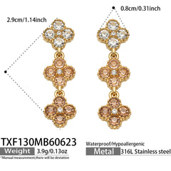 Cubic Zirconia Clover Ring, Bracelet, Earrings & Necklace