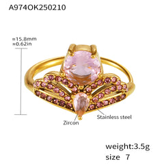 Statement Cubic Zirconia Open Ring