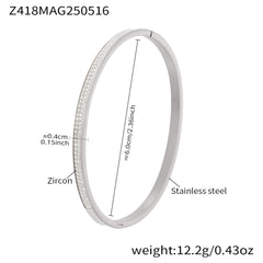 Cubic Zirconia or Openwork Bangle Bracelet