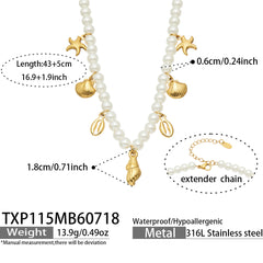 Ocean Charm Faux Pearl Jewelry Designs