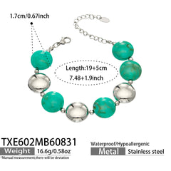 Color Resin Bead Necklace and Bracelet