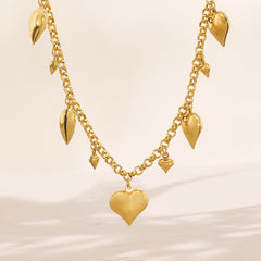 Heart Charm Stainless Steel Necklaces