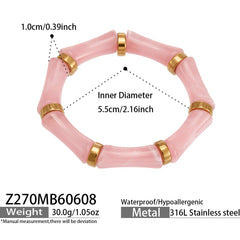 Color Resin Bamboo-Style Bangle