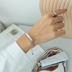 18K Gold-Plated Patterned Clasp Bracelet