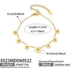 18K Gold-Plated Daisy Station Bracelet