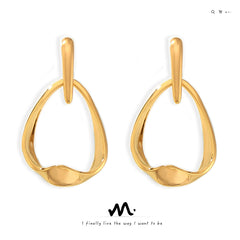18K Gold-Plated Open Teardrop Earrings