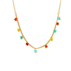 Faceted Crystal Charm Necklace