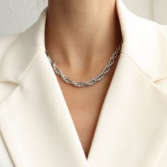 Twisted Rope Chain Necklace and Bracelet