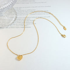 18K Gold-Plated Polished Heart Pendant Necklace