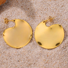 18K Gold-Plated Sculptural Geometric Stud Earrings
