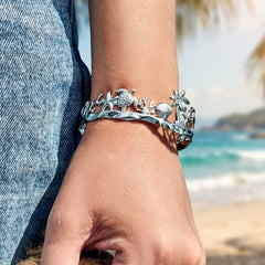 18K Gold-Plated Ocean Openwork Bangle