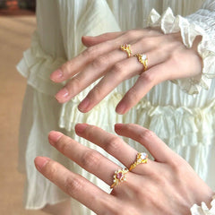 Camille Dainty Heart Adjustable Ring