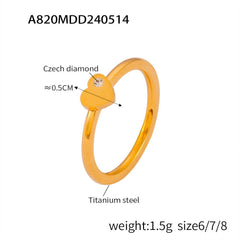 18K Gold-Plated Delicate Motif Ring