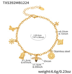Sunflower and Insect Charm Jewelry Designs