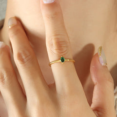 Petite Cubic Zirconia Solitaire Ring