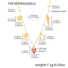 18K Gold-Plated Enamel Bell Necklace or Bracelet