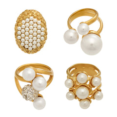 Faux Pearl Statement Ring Designs