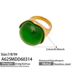 Cat-Eye-Look Dome Statement Ring