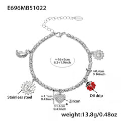 18K Gold-Plated Heart Charm or Bead Bracelet