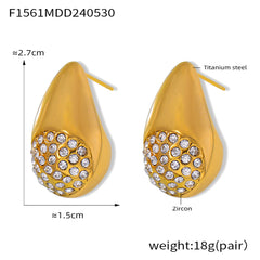 18K Gold-Plated Sculptural Teardrop Earring Designs