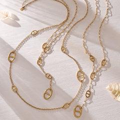 Gold-Tone Oval-Link Long Necklaces