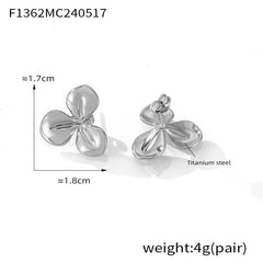 Sculptural Flower Stud Earrings