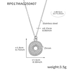Cubic Zirconia Initial Pendant Necklace
