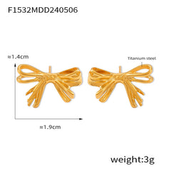 Gold-Tone Bow Stud and Drop Earring Designs