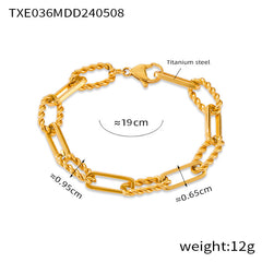 Twisted Paperclip-Link Necklace & Bracelet