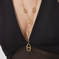 Gold-Tone Oval-Link Long Necklaces