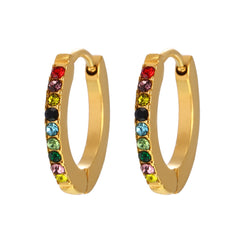 Small Cubic Zirconia Huggie Earrings