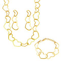 Open Heart Link Necklace, Bracelet or Earrings