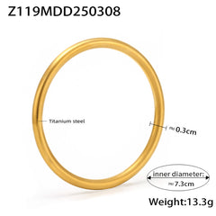 Slim Polished Bangle Bracelet