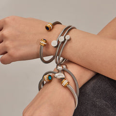 Cubic Zirconia Open Cuff Bracelet Designs