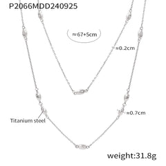 Long Layered Link Necklace