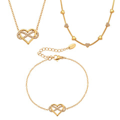 Cubic Zirconia Heart and Figure-Eight Jewelry