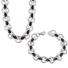 Men’s Rounded Link Necklace or Bracelet