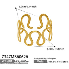 18K Gold-Plated & Silver-Tone Sculptural Cuffs