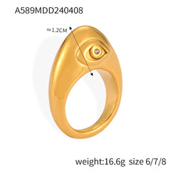 Gold-Tone Geometric and Accent Ring Designs