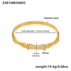 18K Gold-Plated Geometric Stone-Accent Clasp Bracelets