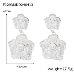 Sculptural Flower or Geometric Drop Earrings