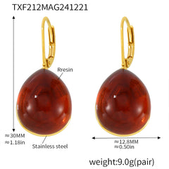 Teardrop Resin Necklace Earrings or Ring