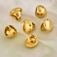 Sculptural Oval Statement Ring Collection
