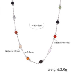 Natural Stone Pendant Necklace Collection