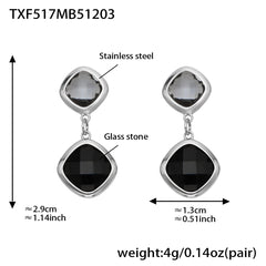 18K Gold-Plated Faceted Glass Accent Jewelry